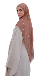 Abaya with heart embroidery