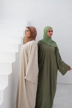 Abaya with heart embroidery