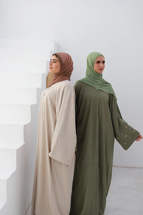 Abaya with heart embroidery Main image