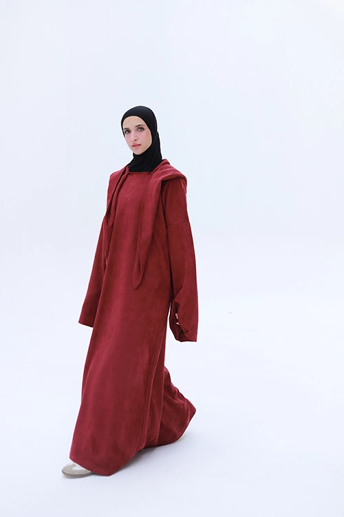 Suede abaya