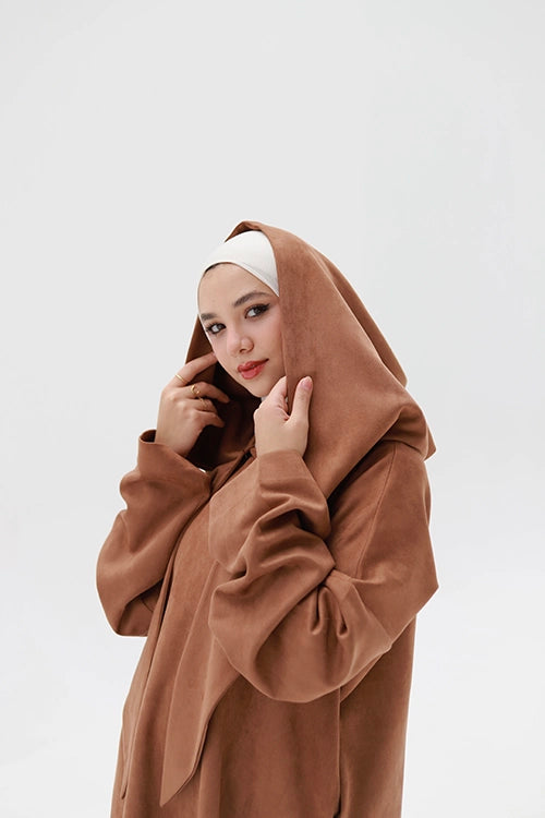Suede abaya